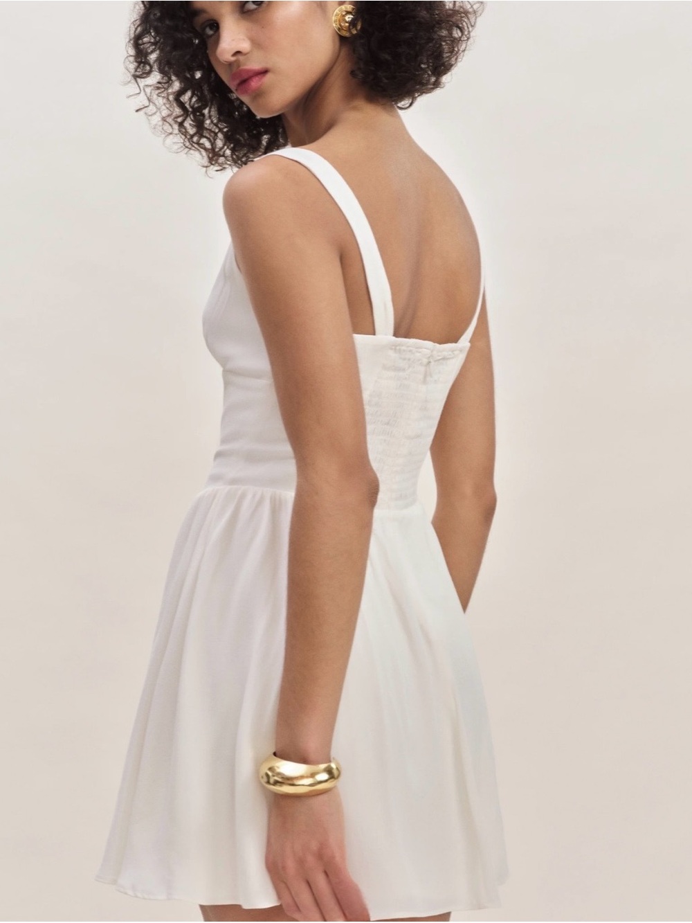 NWOT Reformation Wynn Dress in White, Size 4 - Picture 4 of 9